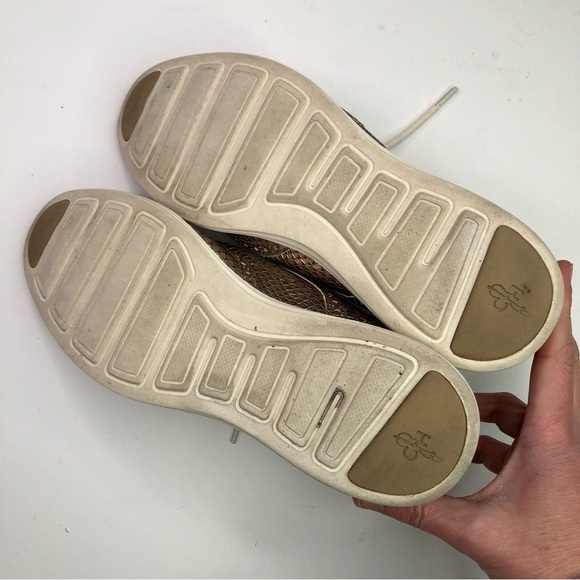 Cole Haan Lunargrand wingtip shoes metallic gold faux crocodile lace up size 7 - Picture 8 of 11